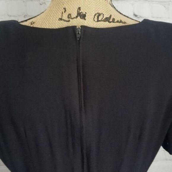 Vintage 90s Wednesday Black Sweetheart Neck Long Dress - Picture 6 of 9